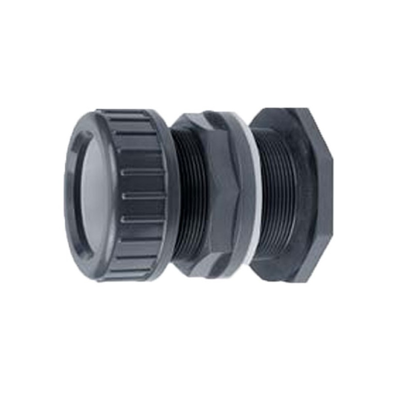 Traversée de cuve PVC dia 20 pour trou 27mm