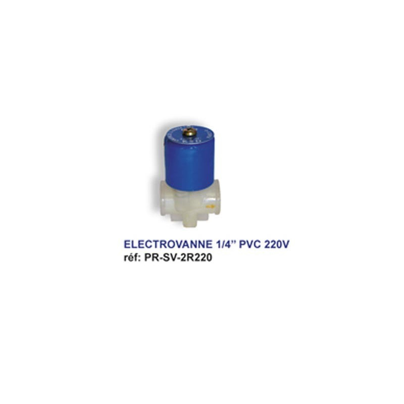 Électrovanne 1/4 pvc -220volt 