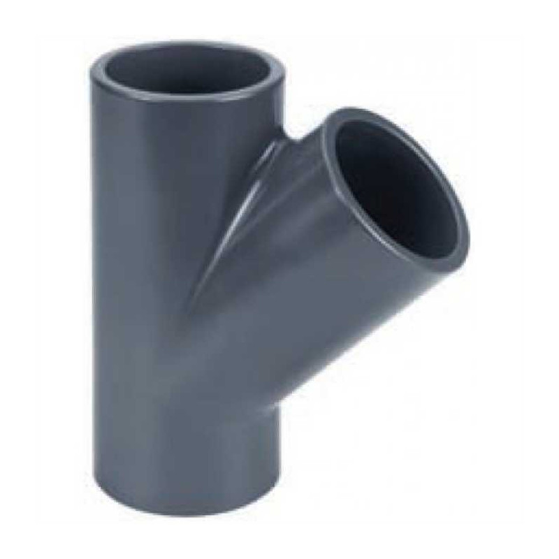 PVC té a coller 45 degré 63mm