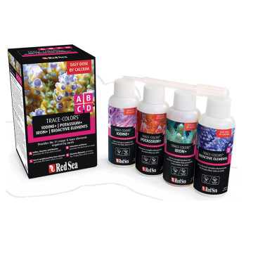 Red Sea Trace Colors A,B,C,D Nanokit (I+/K/Fe+/Trace) - 4X100ml