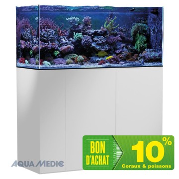 AquaMedic Armatus 400 Blanc aquarium d'eau de mer complet avec syst...