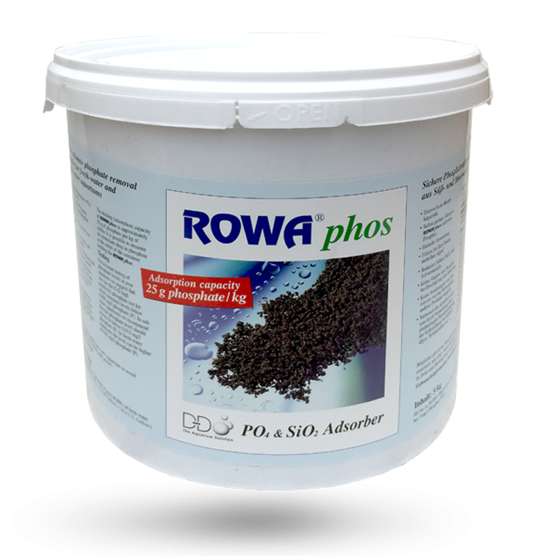 ROWA phos 5000ml pour l'élimination du phosphate dans l'eau douce et de mer.