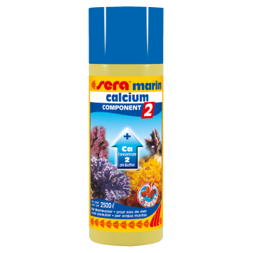 Sera marin component 2 Ca Ph-Buffer 250ml stabilise le pH dans l’aquarium d’eau de mer.