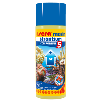 Sera marin component 5 strontium 500ml contient du strontium, un él...