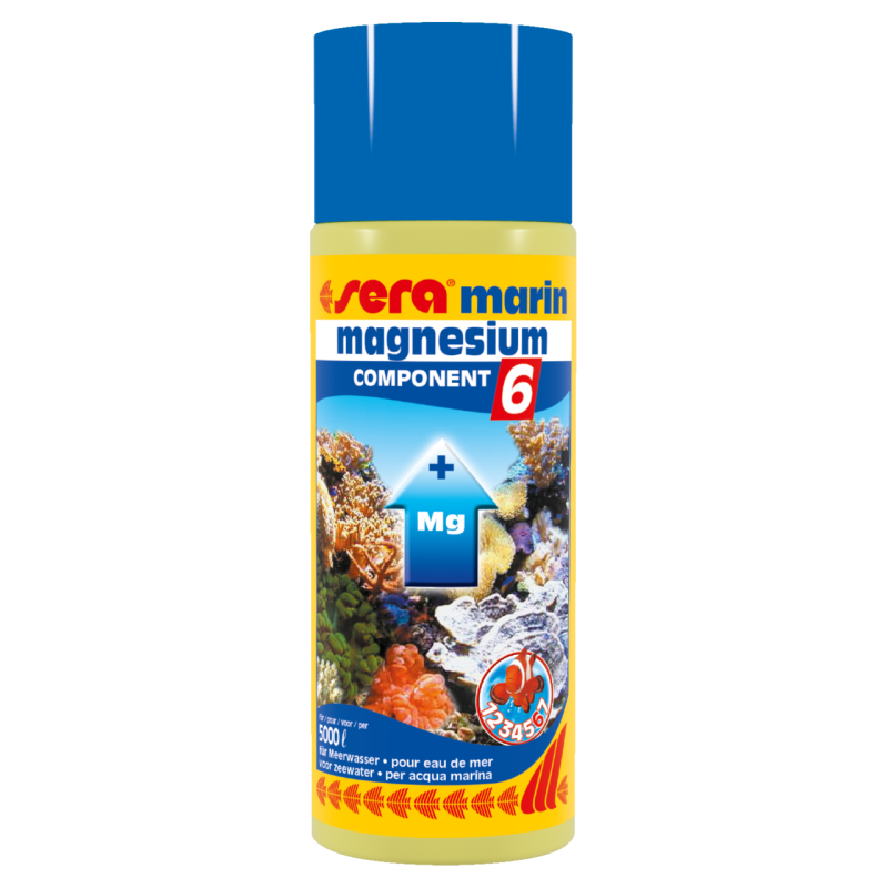 Sera marin component 6 magnesium 500ml contient du magnésium, un élément essentiel.