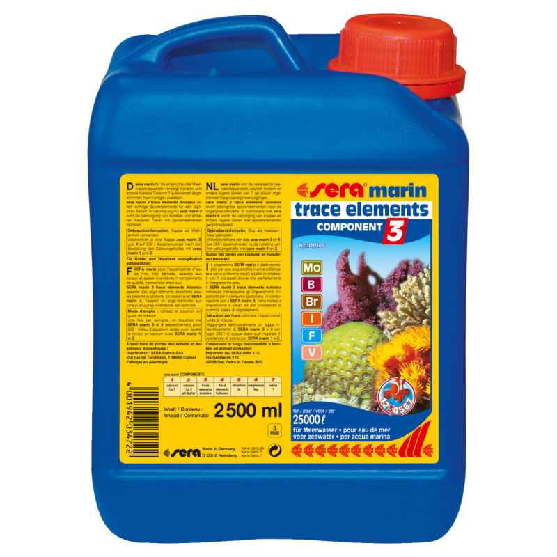 Sera marin component 3 trace elements anionics 2500ml apporte des o...