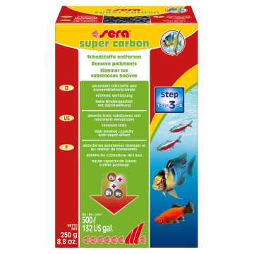 Sera charbon super activ 250gr suffisante pour : 500 litres