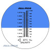 Aqua Medic Réfractomètre à température compensée avec échelle éclairée par LED pour la détermination de la quantité de sel