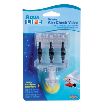 Penn Plax Aqua Life Deluxe Air+Check Valve - 3 sorties