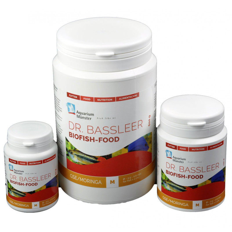 Dr.Bassleer Biofish Food gse/moringa M 60gr 0.6mm: pour poissons ju...