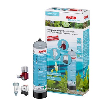 EHEIM SET 200 - Kit CO2 pour aquarium Système CO2 à bouteille jetable adapté aux aquariums d'eau douce jusqu'à 200 Litres.