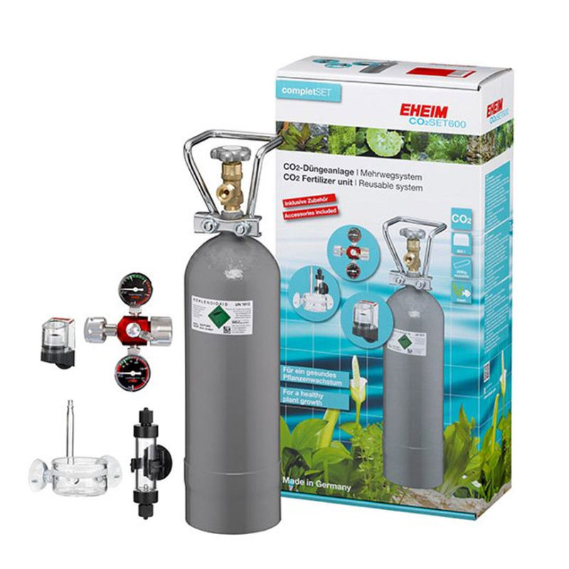 EHEIM SET 600 - Kit CO2 pour aquarium Système CO2 à bouteille recha...