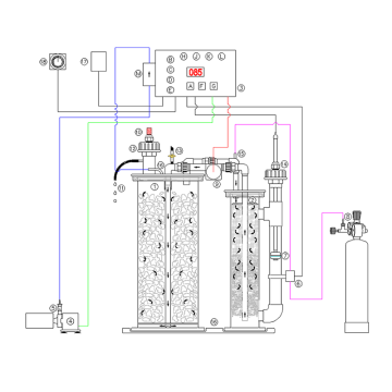  DELTEC CR TwinTech 10000 kit réacteur à Calcium pour aquarium jusqu'à 10000 L