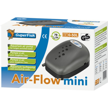 Superfish pompe à air Air-Flow mini 78l/h pour aquarium de 50 litre...