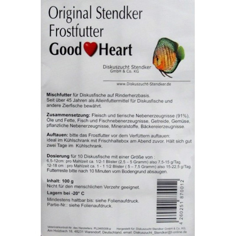 Aliment surgelé Stendker Good♥Heart lot de 10 plaquettes de 100gr 2...