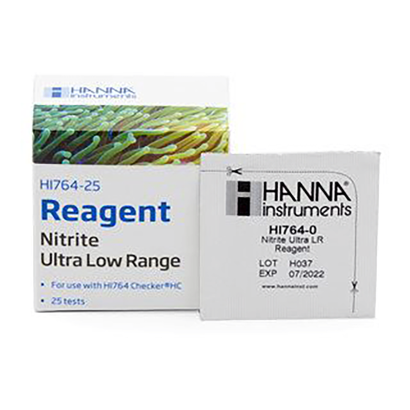 Hanna® HI764-25 Marine Nitrite Reagent ULR-test Ca. (25 testen) 0 tot 200μg / L