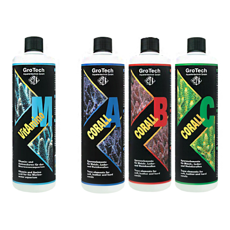 Grotech Coral A+B+C + Vitamino M, lot de 4 bouteilles en 500ml 50,60 €