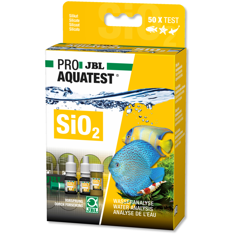 JBL ProAquaTest SiO2 Silicate 50 tests eau douce et eau de mer.