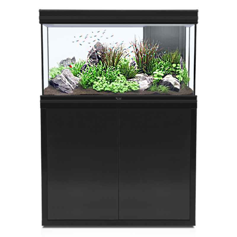 Aquatlantis Aquarium Fusion Pro 101 (101x40x60cm) éclairage LED 245 litres complet avec filtre et meuble.