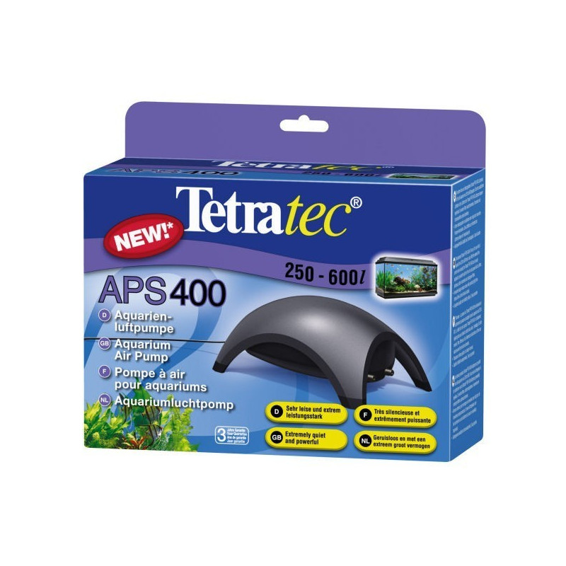 Tetra Pompe à air APS400 noir 400 litres/heure pour aquariums de 25...