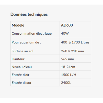 Maxspect Aeraqua Duo AD600 pour aquariums de 400 à 1700 litres 669,...