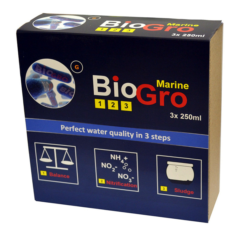 BioGro marine 1 2 3 kit demarrage 3 x 250 ml