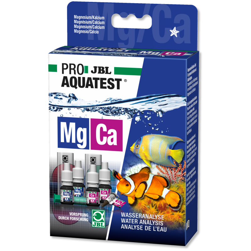 JBL ProAquaTest Mg/Ca Magnésium/Calcium test rapide pour déterminer le magnésium et le calcium dans les aquariums d'eau de mer