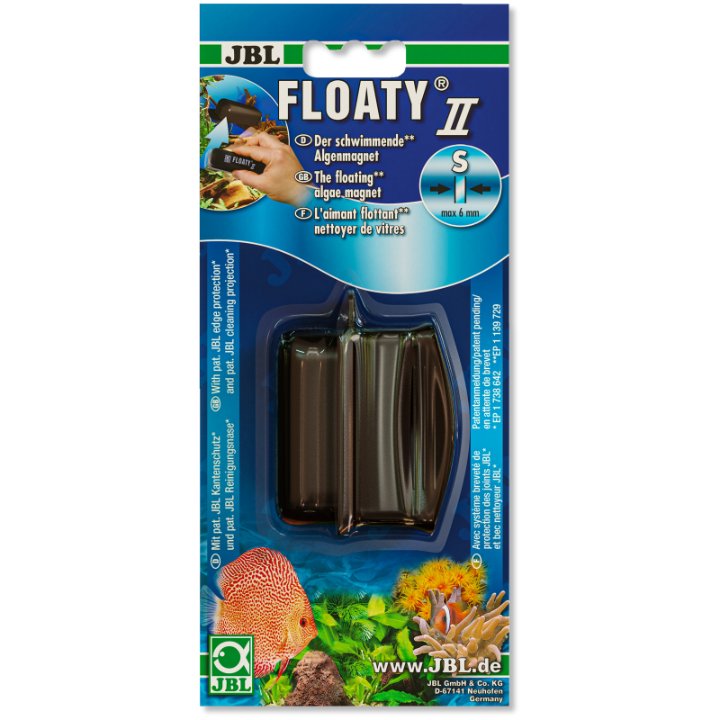 JBL Floaty 2 pour vitre de 10mm aimant nettoyeur de vitres flottant pour aquariums