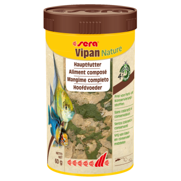 Sera Vipan Nature 250ml (60gr) aliment composé avec 4 % de farine d...