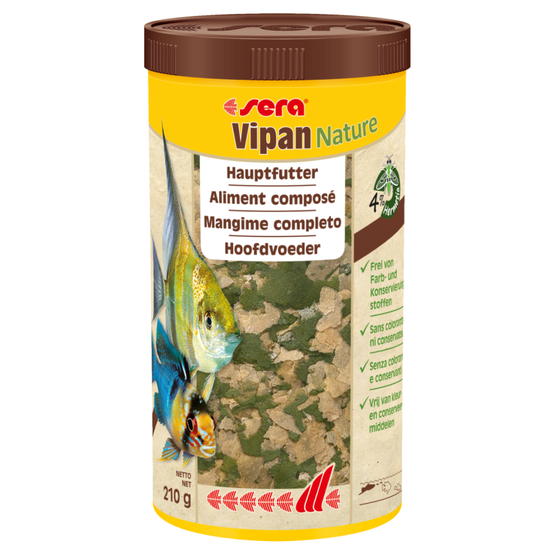 Sera Vipan Nature 1000ml (210gr) aliment composé avec 4 % de farine...