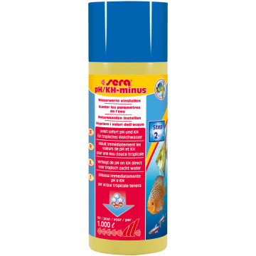 Sera pH/KH-minus 250ml suffisant pour : 1.000 litres 11,50 €