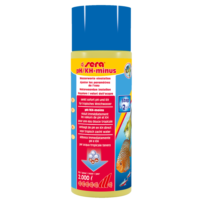 Sera pH/KH-minus 500ml suffisant pour : 2.000 litres 22,50 €