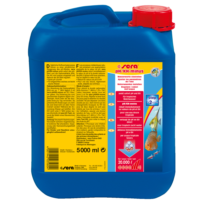 Sera pH/KH-minus 5000ml suffisant pour : 20.000 litres 67,90 €