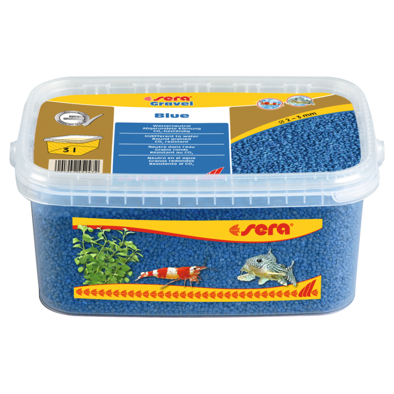 Sera Gravier Blue Ø 2 – 3 mm 3 litres 18,48 €