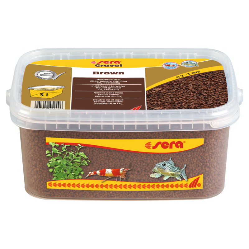 Sera Gravier Brown Ø 2 – 3 mm 3 litres 15,40 €