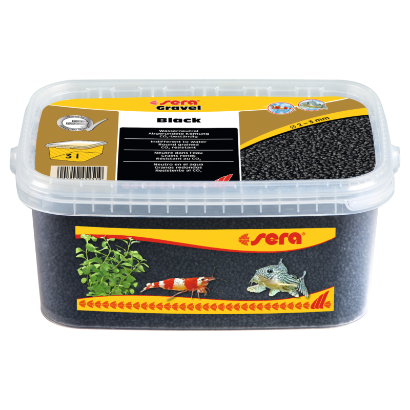 Sera Gravel Black Ø 2 – 3 mm 3 LITRES 12,39 €