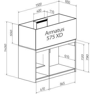 AquaMedic Armatus 575 XD blanc complet avec système de filtration +...