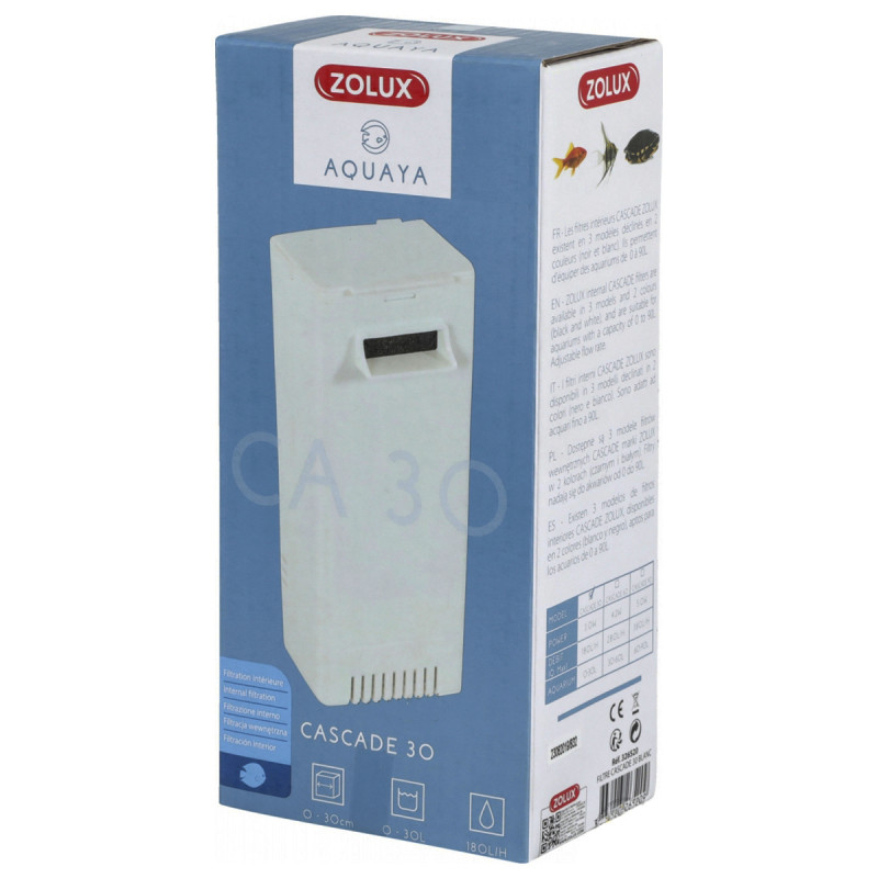 Zolux filtre Aquaya Cascade 30 - Blanc