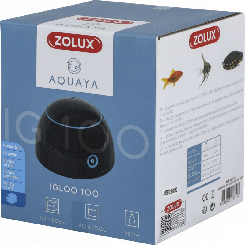 Zolux Aquaya Igloo 200 - pompe d'aération - noir 