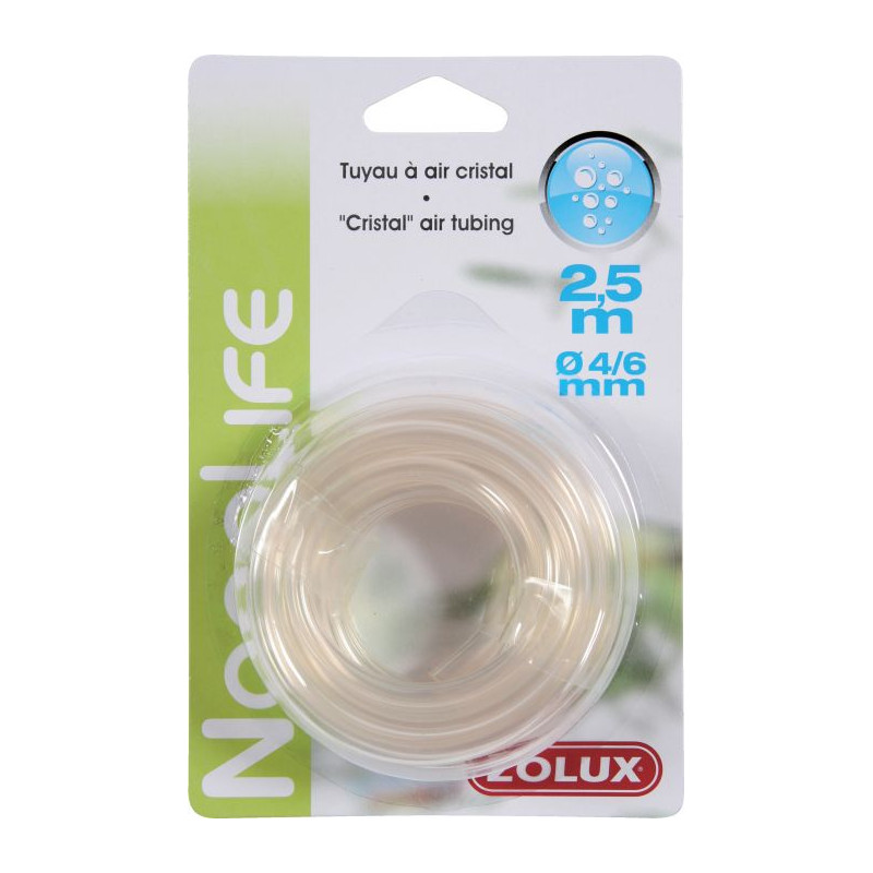 Zolux tuyau à air cristal 4-6mm 2.5m 4,00 €