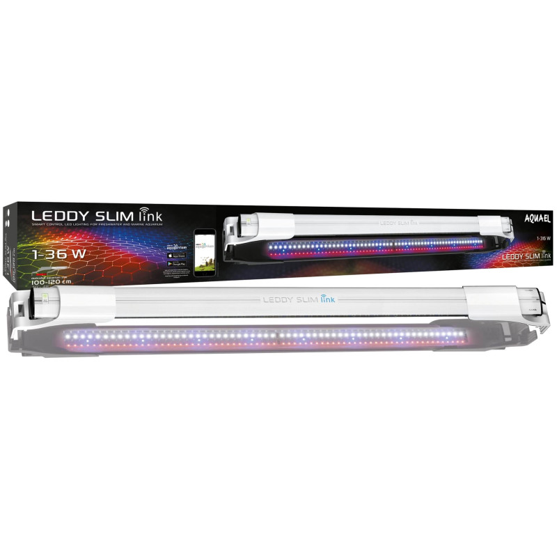 Aquael éclairage leddy slim link blanc 36w pour aquarium de 100-120...