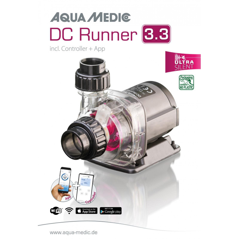 Aqua Medic DC Runner 3.3 puissante pompe universelle réglable par application de contrôle pour aquariums