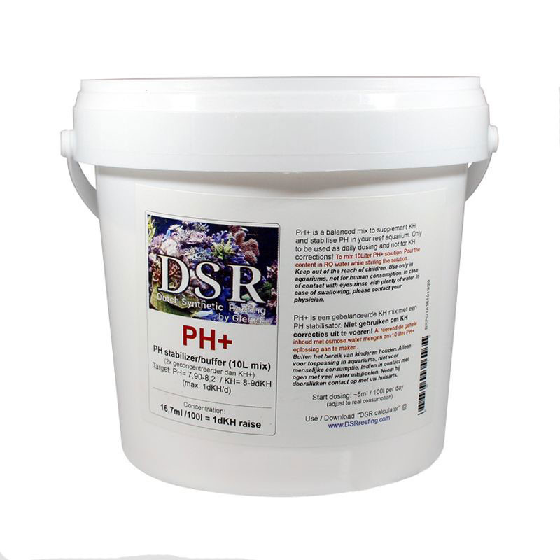 DSR PH+ : PH (KH) stabilizer/buffer, To make 5L solution 14,95 €