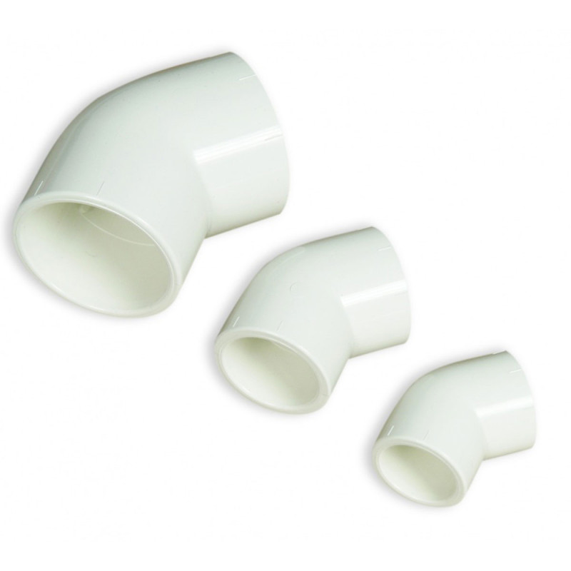 PVC 45° elbow Ø 20 mm white