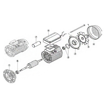 Pompe Pro-Jet EVO moteur complet pour pompe Pro-Jet EVO SE 26/8 Tr (numéro d'éclaté 0)