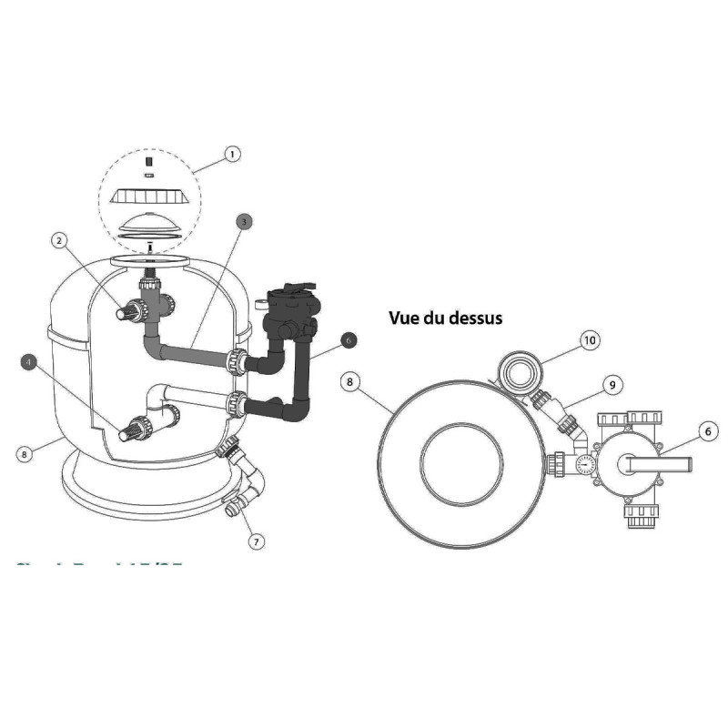 Shark Bead 25 tuyau PVC pression 75 mm (numéro d'éclaté 3) 0,00 €