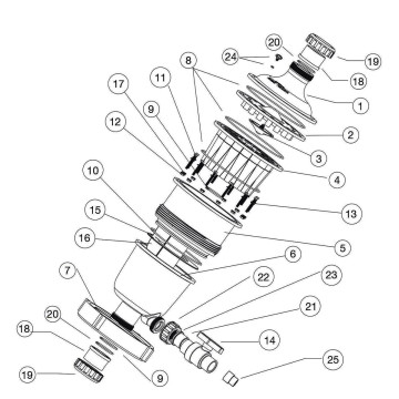 Polyvortex vasque supérieure pour Polyvortex (numéro d'éclaté 1)