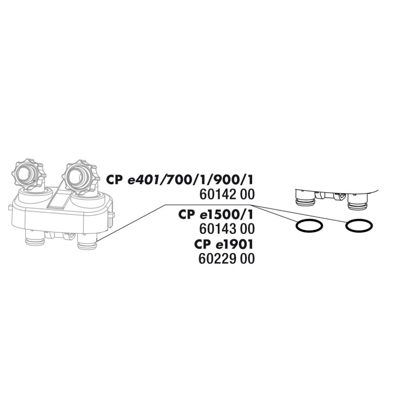 JBL CP e4/7/900/1,2 - 2 joints bloc raccord tuyaux 2 