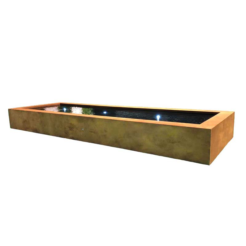 Table d'eau 360 x 120 x 35cm corten ou rocher 4,200.00