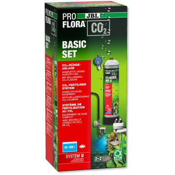 JBL PROFLORA CO2 BASIC SET U Kit complet de fertilisation au CO2 avec bouteille à usage unique.